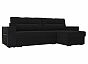 Диван угловой Эридан правый Велюр Черный