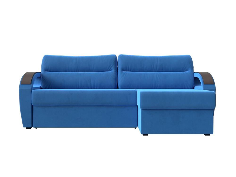 Угловой диван Форсайт правый Велюр Голубой кровать двухъярусная кровать астра 6 дуб молочный мульти голубой