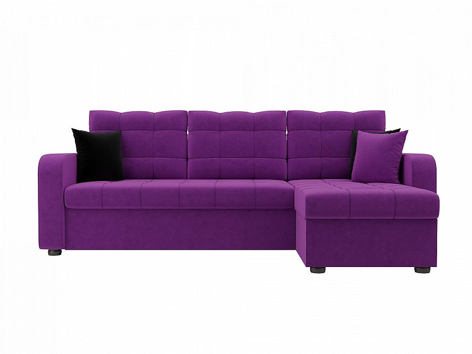 Угловой диван Ливерпуль правый Микровельвет Фиолетовый кровать интерьерная афина микровельвет фиолетовый 160х200