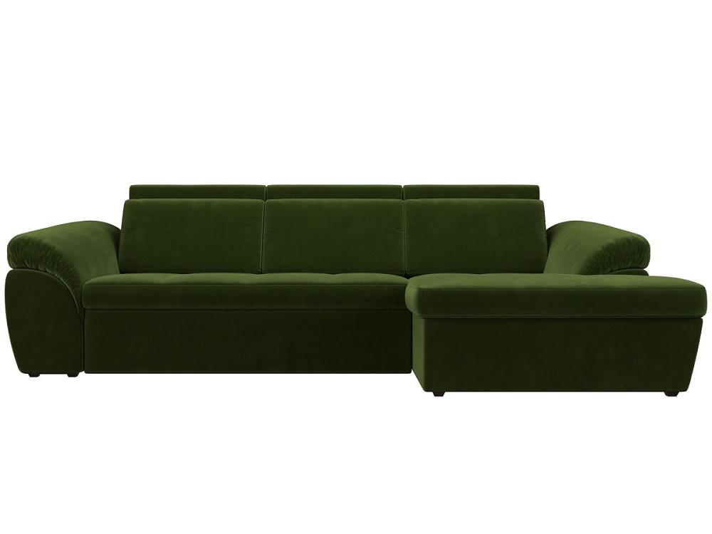 Диван угловой Мисандра правый Микровельвет Зеленый фреза силиконовая для полировки средняя 8 × 18 мм в пластиковом футляре зеленый