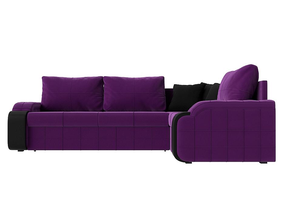 Диван угловой Николь правый Микровельвет Фиолетовый проволока для бисера d 0 3 мм фиолетовый рул 10 м