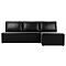 Диван угловой Поло правый Экокожа Черный Диван угловой Поло правый Экокожа Черный