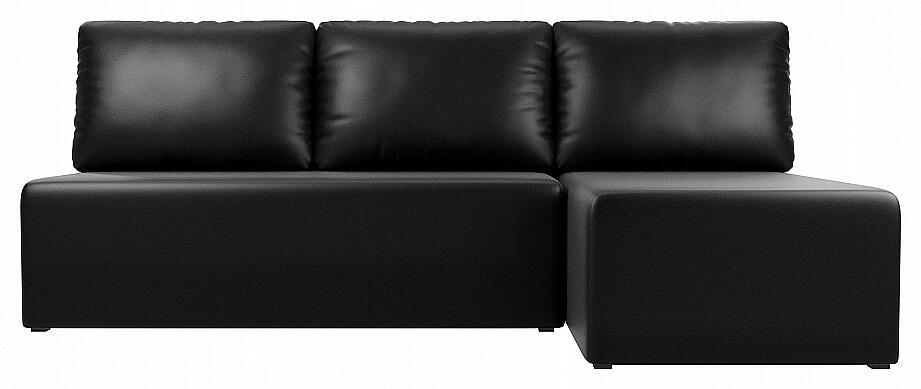 Диван угловой Поло правый Экокожа Черный 29999₽