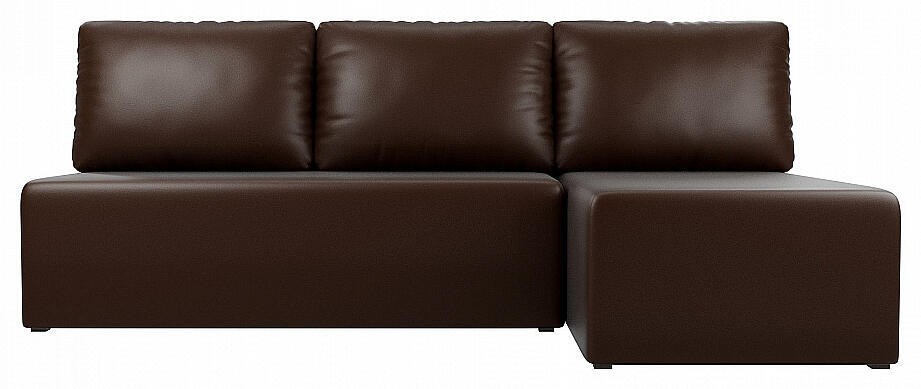 Диван угловой Поло правый Экокожа Коричневый 29999₽