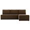 Диван угловой Поло правый Микровельвет Коричневый
