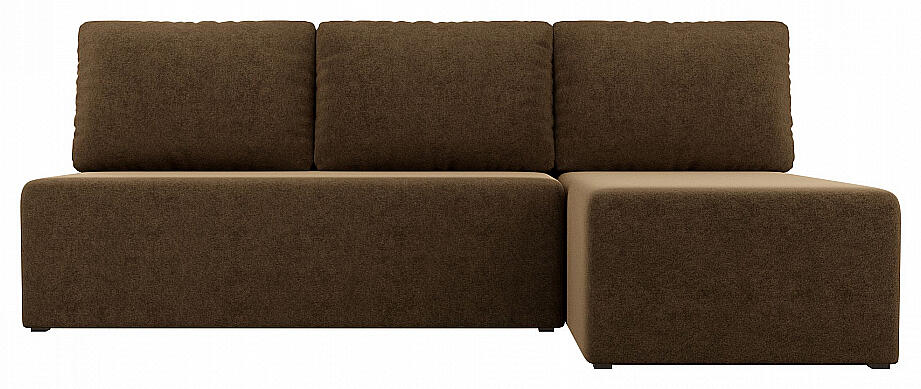 Диван угловой Поло правый Микровельвет Коричневый 29999₽