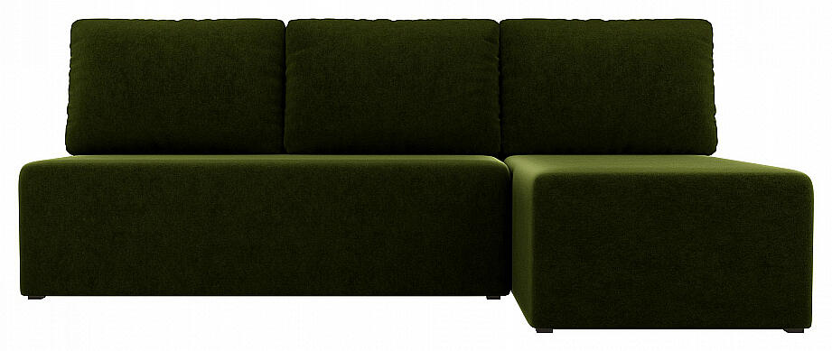 Диван угловой Поло правый Микровельвет Зеленый 29999₽