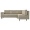 Диван угловой Сильвана правый Микровельвет Бежевый