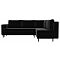 Диван угловой Сильвана правый Микровельвет Черный