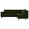 Диван угловой Сильвана правый Микровельвет Зеленый