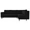 Диван угловой Сильвана правый Велюр Черный