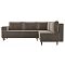 Диван угловой Сильвана правый Велюр Коричневый