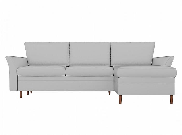 Диван угловой София правый Экокожа Белый