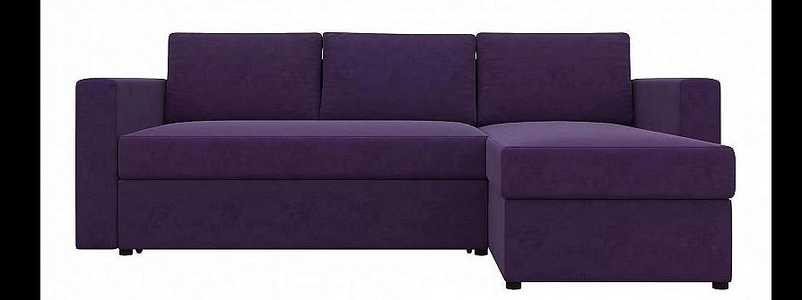 Диван угловой Траумберг правый Микровельвет Фиолетовый диван угловой траумберг левый микровельвет коричневый