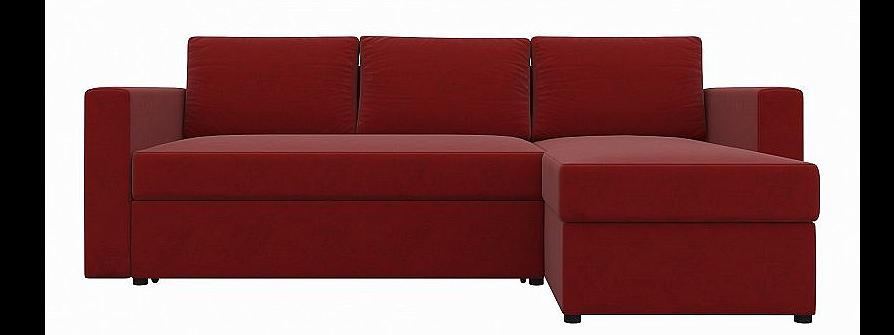 Диван угловой Траумберг правый Микровельвет Красный диван угловой траумберг левый микровельвет красный