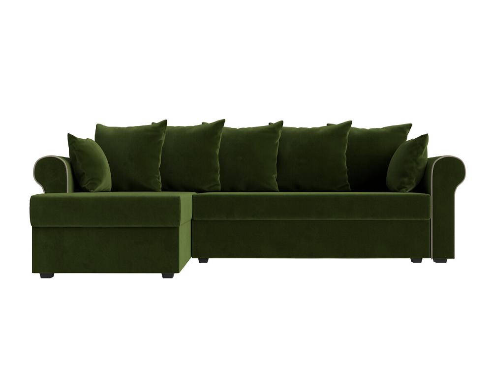 Угловой диван Рейн микровельвет зеленый кант бежевый угол левый фреза силиконовая для полировки средняя 8 × 18 мм в пластиковом футляре зеленый