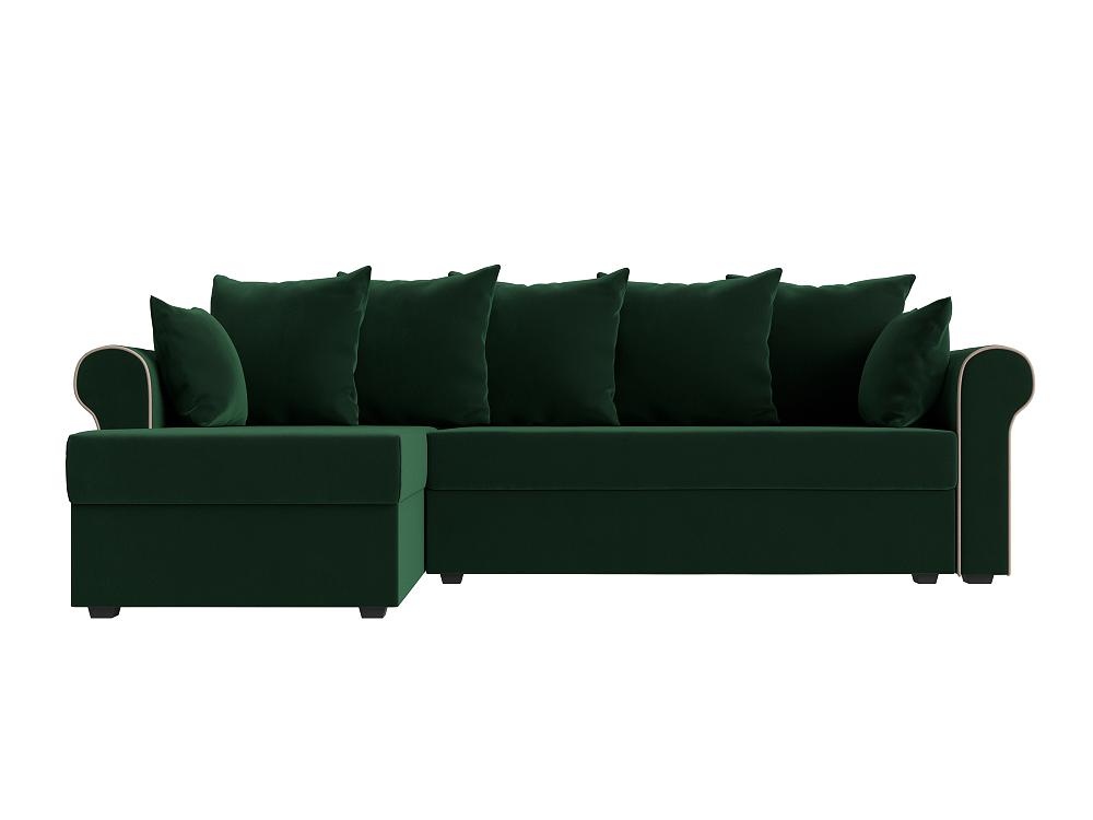 Угловой диван Рейн велюр зеленый кант бежевый угол левый фреза силиконовая для полировки средняя 8 × 18 мм в пластиковом футляре зеленый