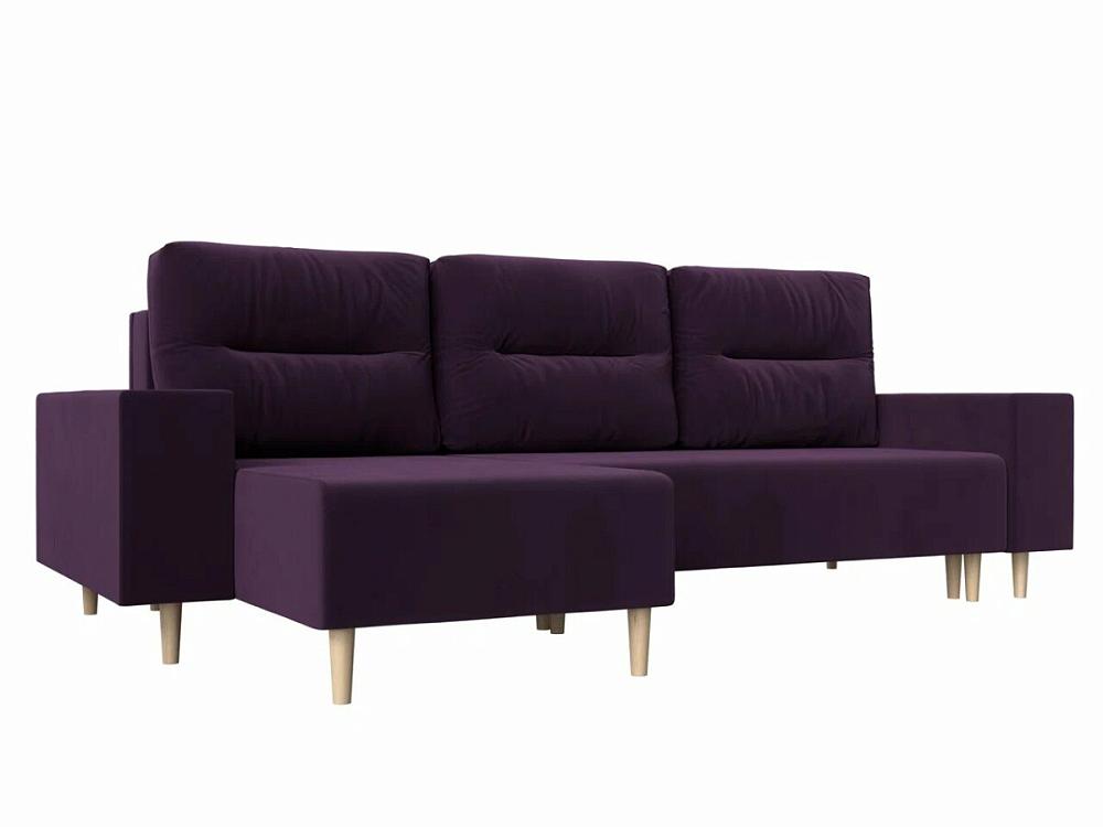 Угловой диван Шанхай угол левый Велюр Фиолетовый чемодан swissgear tallac фиолетовый 46x28x68 см 65 л 7585909167