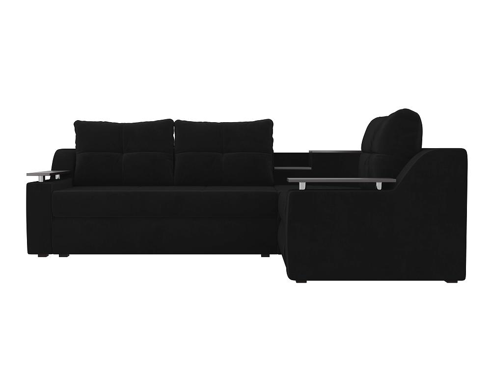 Угловой диван Тесей Велюр Чёрный правый угол кресло для геймеров cooler master caliber r2c gaming серый чёрный