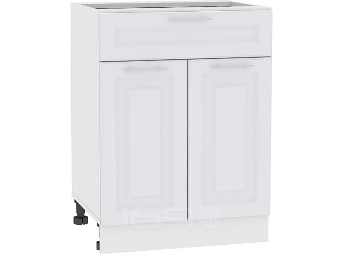 Шкаф нижний с 2-мя дверцами и ящиком Ницца Royal Н 601М Blanco-Белый