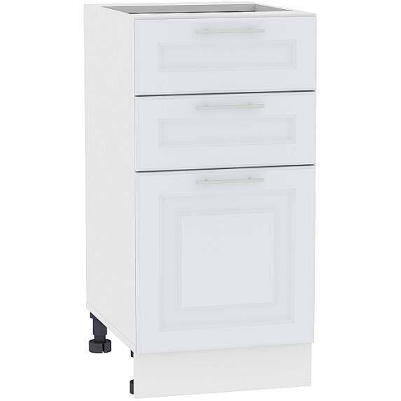 Шкаф нижний с 3-мя ящиками Ницца Royal Н 403 Blanco-Белый