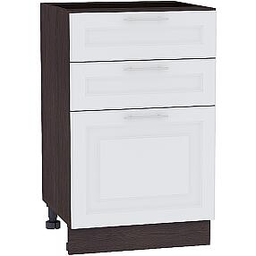Шкаф нижний с 3-мя ящиками Ницца Royal Н 503 Blanco-Венге