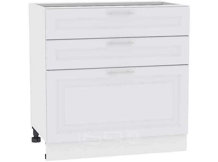 Шкаф нижний с 3-мя ящиками Ницца Royal Н 803 Blanco-Белый