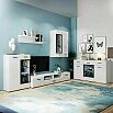 GLOSS гостинная - 6 Белый/Белый глянец /комод 150/тумба под тв 140