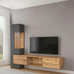 Гостиная POINT ТИП-70 Дуб Вотан/Серый графит 