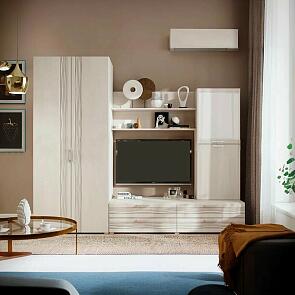 Гостиная Асти Вариант №2 (Сандал светлый, Сандал светлый)