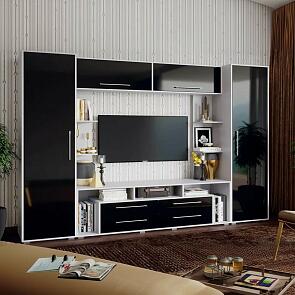 Гостиная Гармония  (Черный Глянец, Белый)