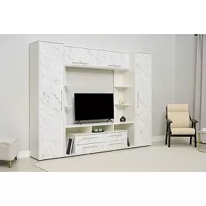Гостиная Гармония (Мрамор Золото, Белый)