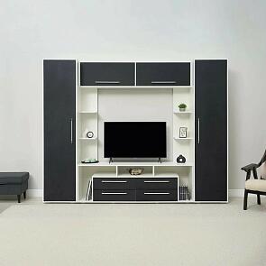 Гостиная Гармония  (Пластер Блэк, Белый)