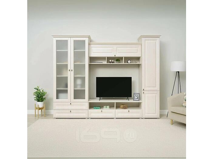 Гостиная Престиж 1 Вариант №1 (Сандал светлый, сандал светлый)