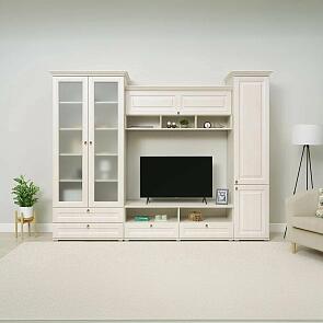 Гостиная Престиж 1 Вариант №1 (Сандал светлый, сандал светлый)