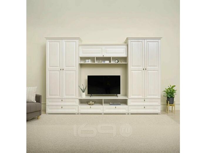 Гостиная Престиж 1 Вариант №4 (Сандал светлый, сандал светлый)