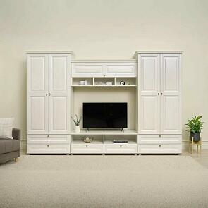 Гостиная Престиж 1 Вариант №4 (Сандал светлый, сандал светлый)