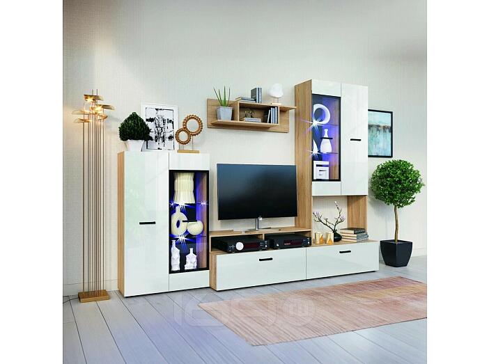 Нэнси New Центральная секция (Белый глянец, Сонома)