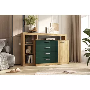 Ангара Комод (2УПК) (Изумрудный/Дуб Крафт, Дуб Крафт)
