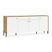Оливия Комод (металл) (Браш Вайт, Дуб Крафт)