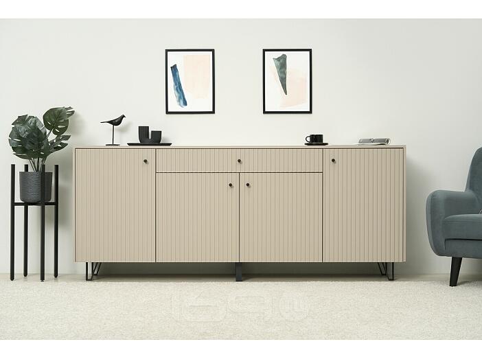 Оливия Комод (металл) (Шарли Мокко, Глиняный Серый)