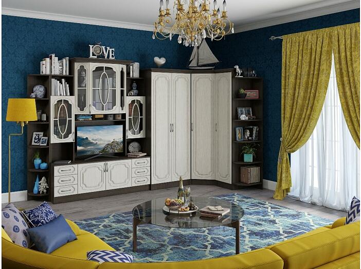  Гостиная Альберт-5-02 Дуб белёный