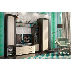 Стенка со шкафом Абель Дуб феррара/ Ясень шимо светлый