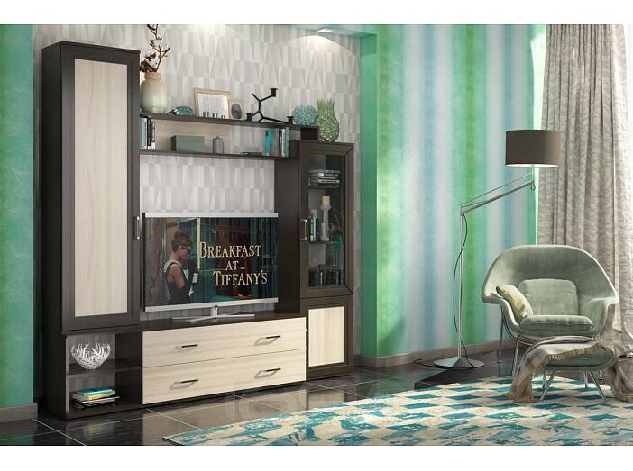 Стенка Абель СТЛ.224.00 Дуб феррара/Ясень шимо светлый 