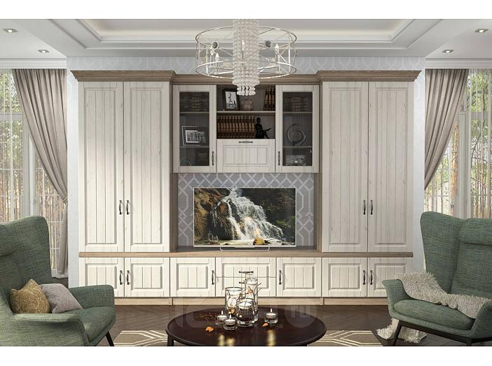 Гостиная Соната-03 Andersen Pine White/ Дуб сонома трюфель