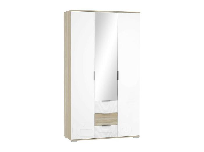 Гостиная Терра-03 Белый глянец/Дуб сонома