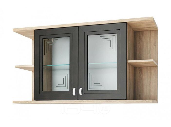 Полка со стеклом Аурелия СТЛ.156.07 Дуб Феррара/Дуб Сонома