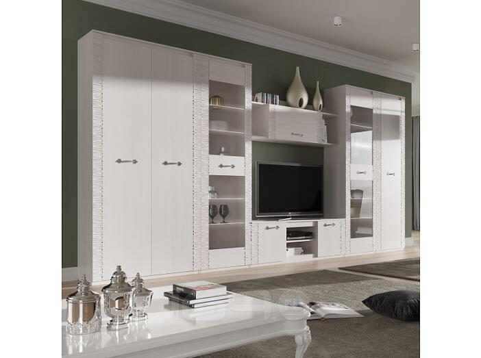 Модульная гостиная "Элана" композиция #3 Бодега белая