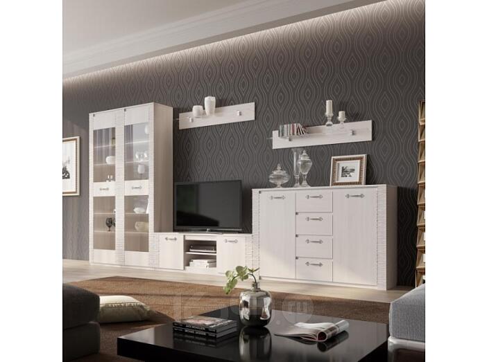 Модульная гостиная "Элана" композиция #4 Бодега белая