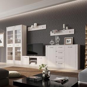 Модульная гостиная "Элана" композиция #4 Бодега белая
